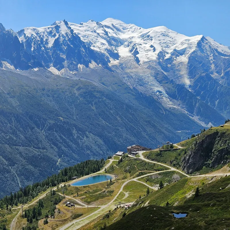 A wide valley view on a clear summer day on the circuit